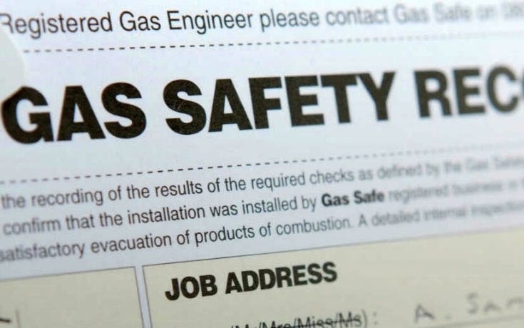 Landlords gas safety check - Boiler & Hob